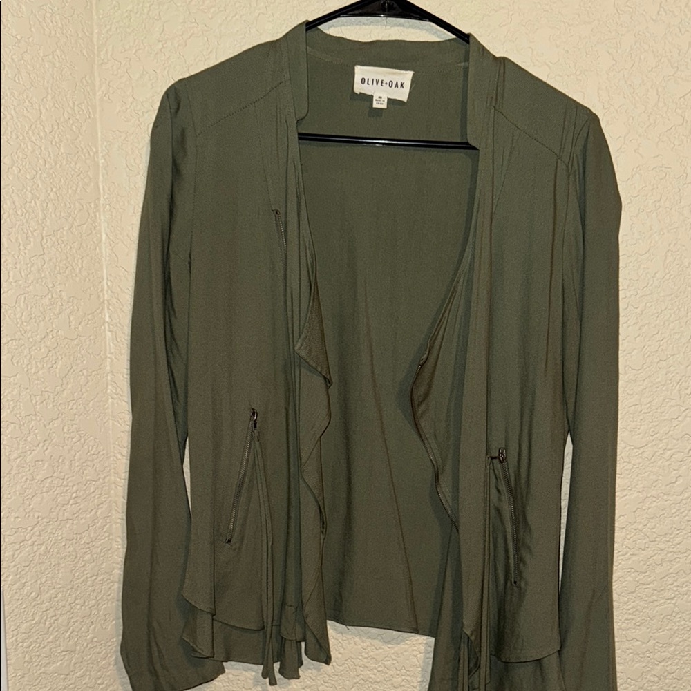 Olive & Oak Draped Olive Jacket